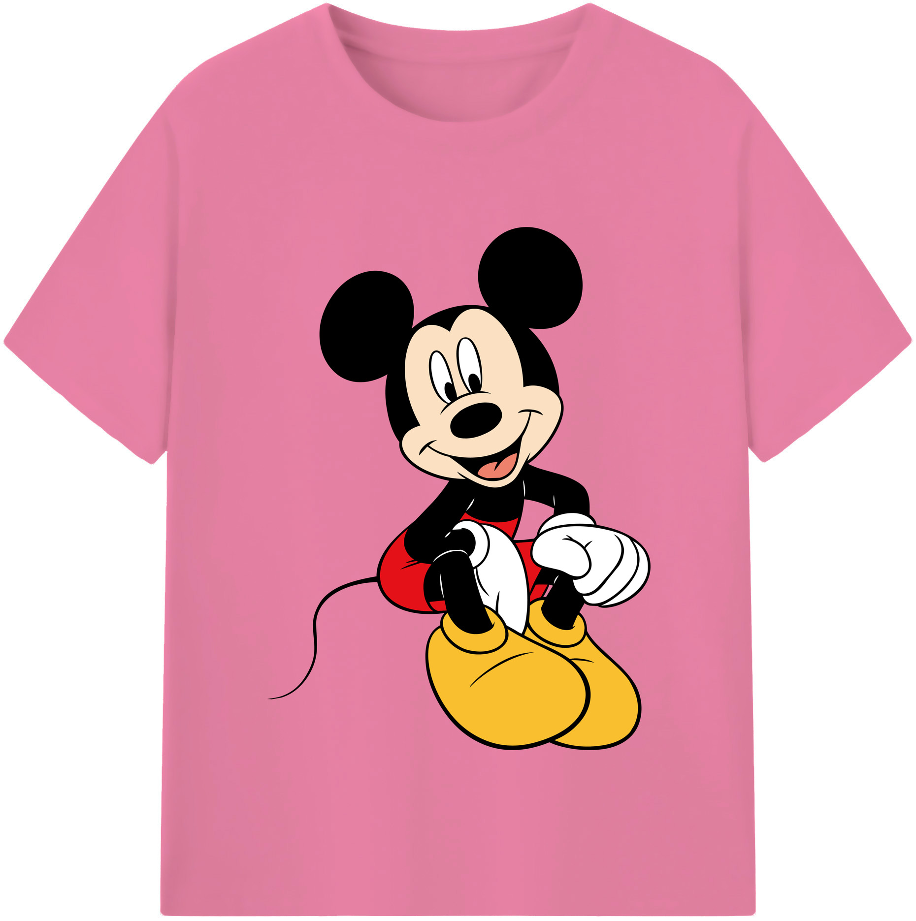 （画像用） ミッキーマウス Mickey Mouse 綿100％半袖Tシャツ（フロントプリント）